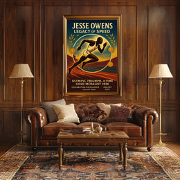 Jesse Owens 1936 Olympics Inspirational Poster Print