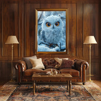 Majestic Snowy Owl Photorealistic Winter Poster PosterGoat