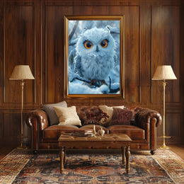Majestic Snowy Owl Photorealistic Winter Poster PosterGoat