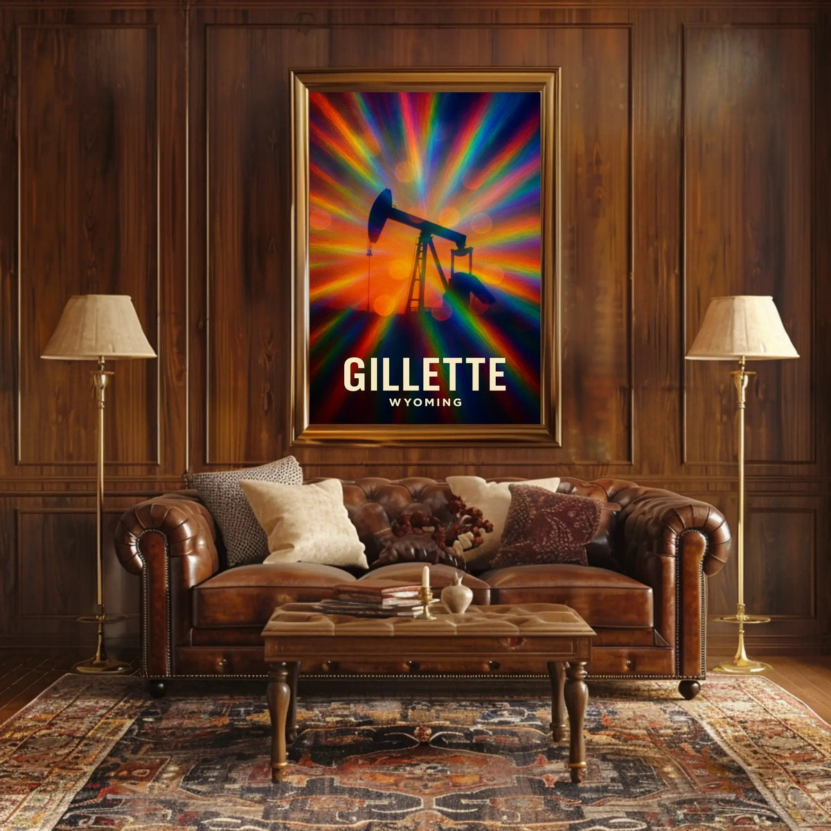 Gillette Wyoming Energy Color Travel Impressionism Poster