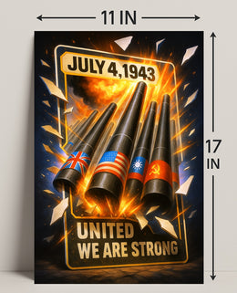 United We Are Strong July 4, 1943 Poster PosterGoat