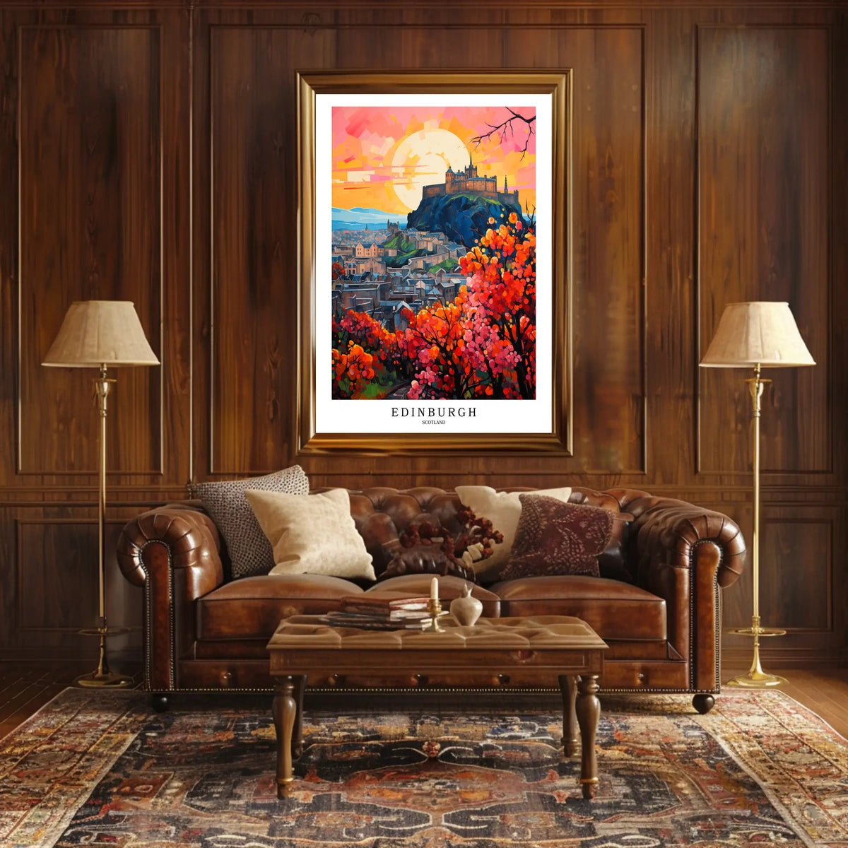 Edinburgh Castle At Sunset Poster