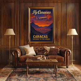 Fly Caracas Gateway to the Andes Poster