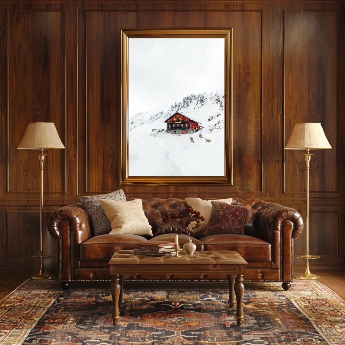 Cabin in Snowy Mountains National Park Poster