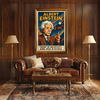 Einstein Relativity Theory Cosmic Science Lovers Poster