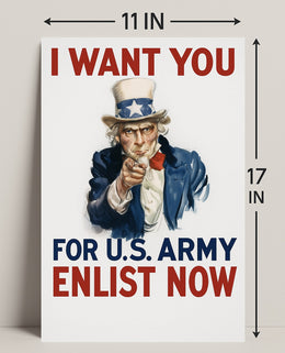 Uncle Sam Recruitment Poster PosterGoat