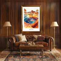 Arizona Desert Art: Vibrant National Park Poster PosterGoat