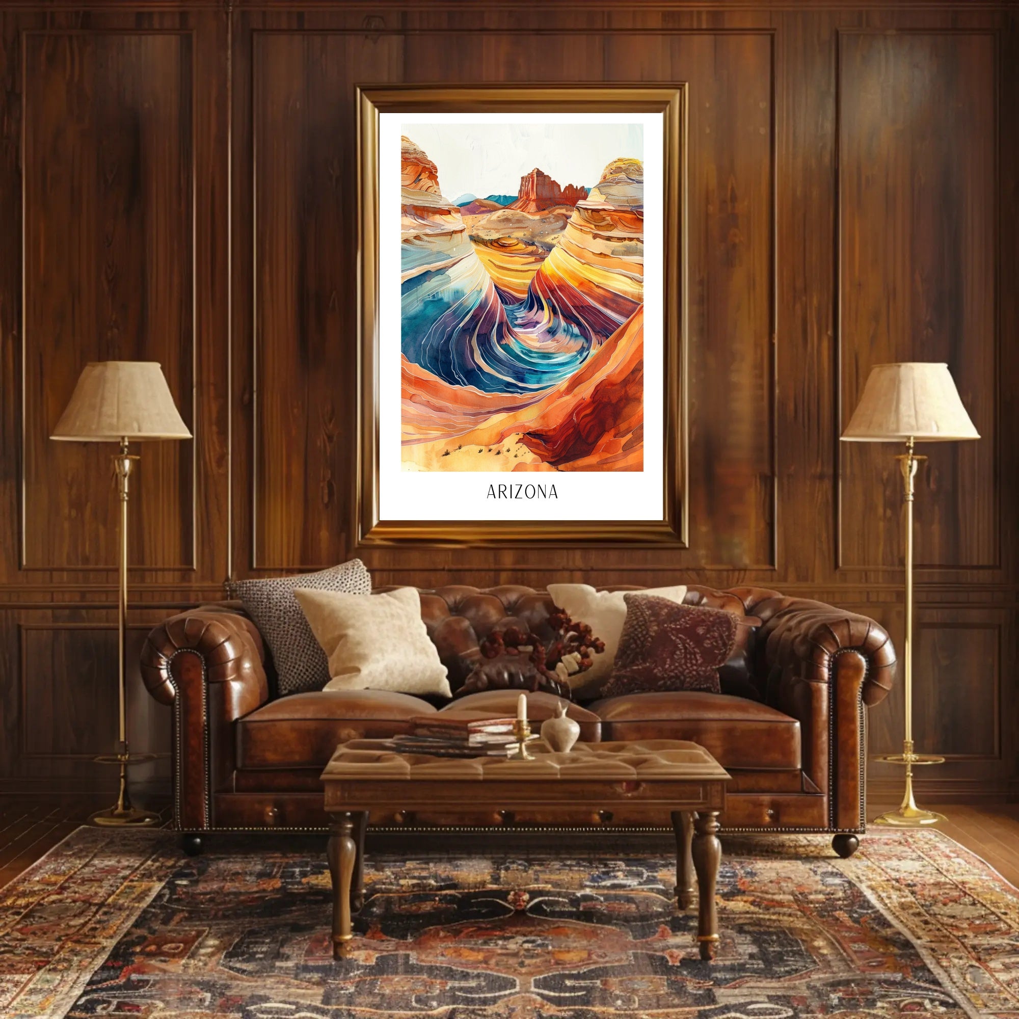 Arizona Desert Art: Vibrant National Park Poster PosterGoat