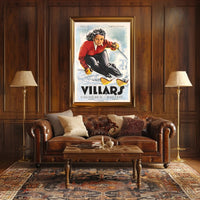 Villars Skiing Poster PosterGoat