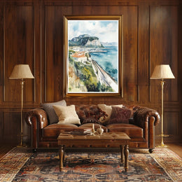 Coastal Landscape Painting Poster PosterGoat