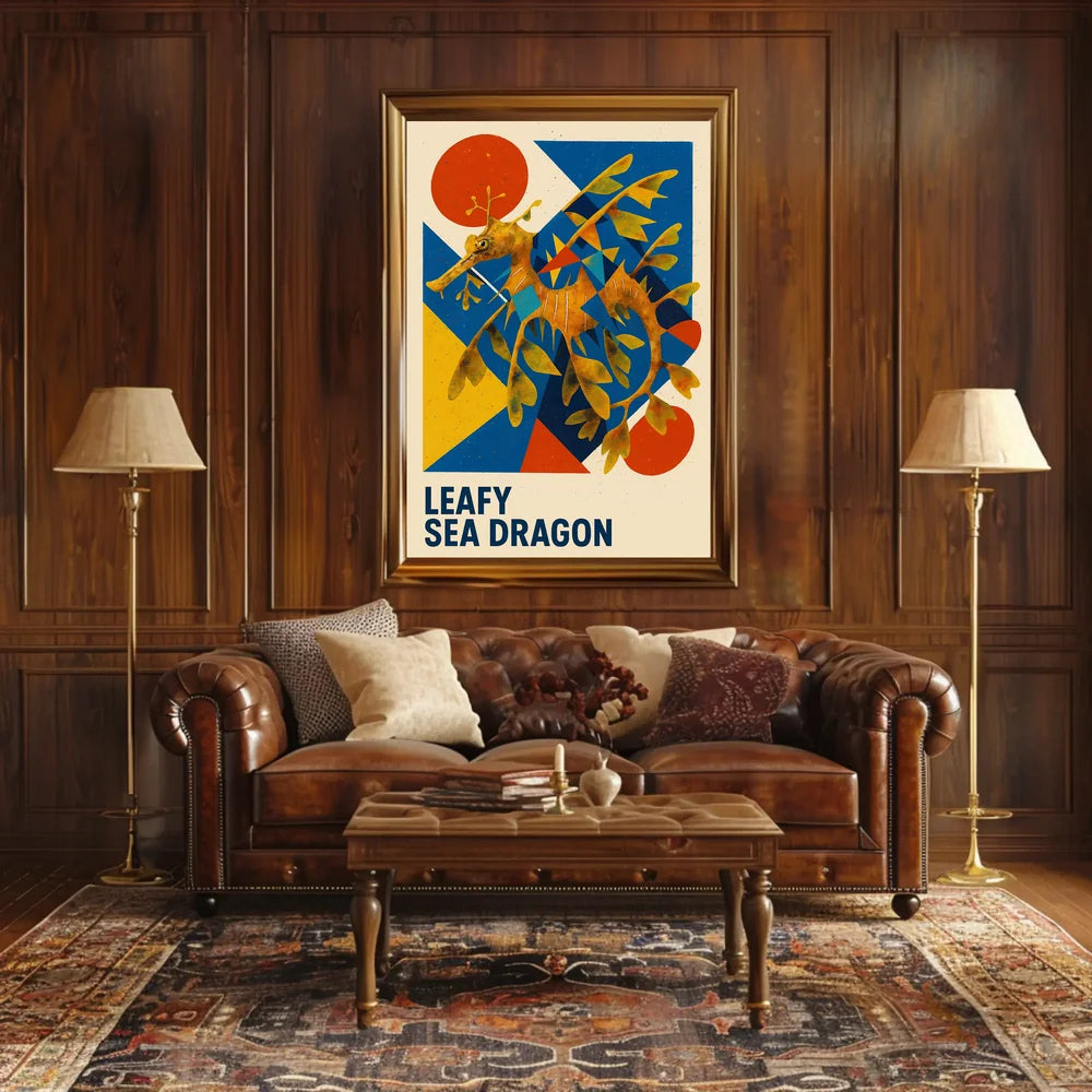 Leafy Sea Dragon Marine Life Art Poster