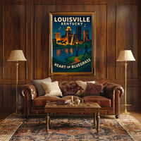 Louisville, Kentucky Heart of Bluegrass Poster