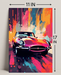 Vibrant Classic Car Art Poster
