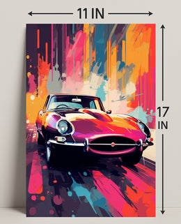 Vibrant Classic Car Art Poster