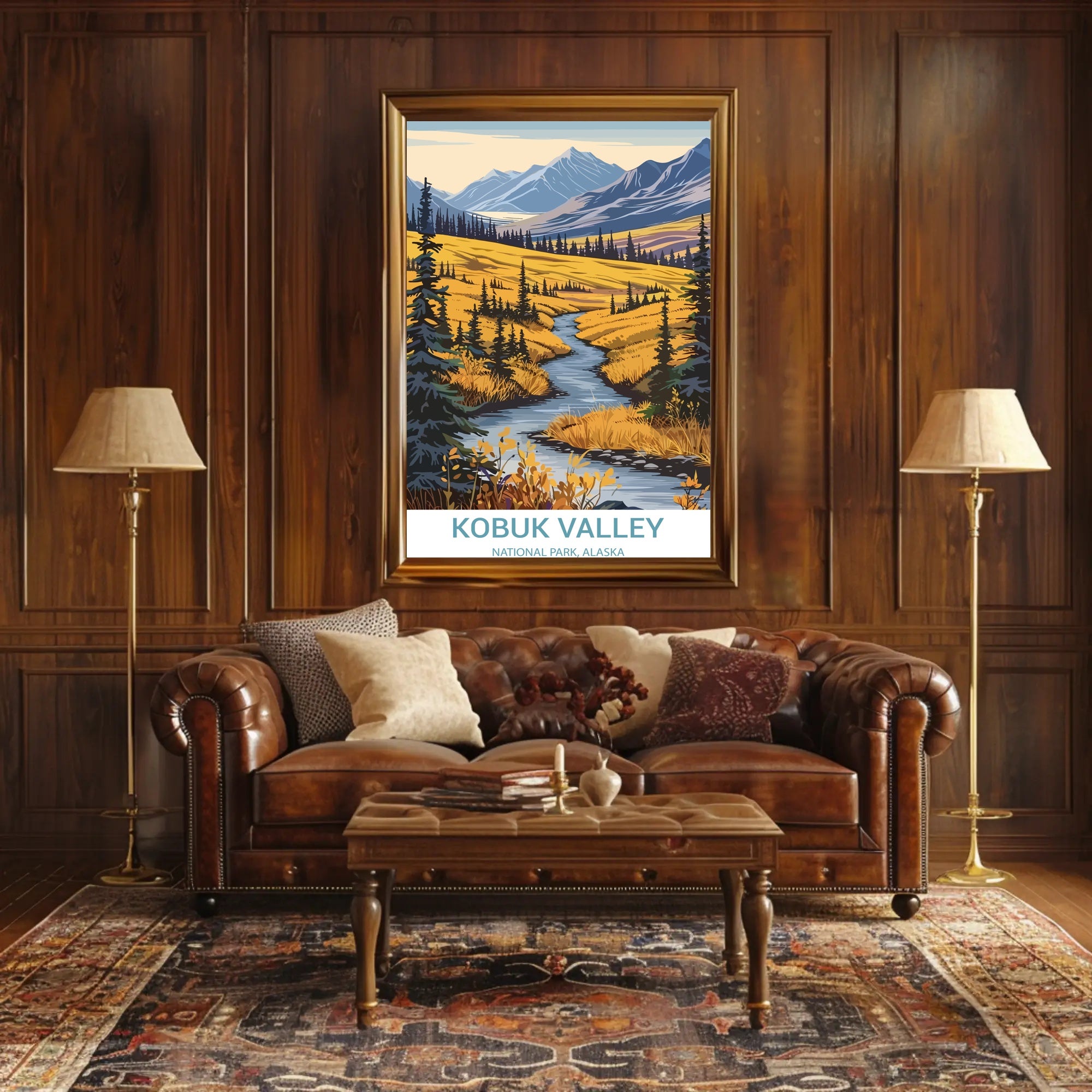 Alaska's Kobuk Valley National Park Scenic Travel Poster
