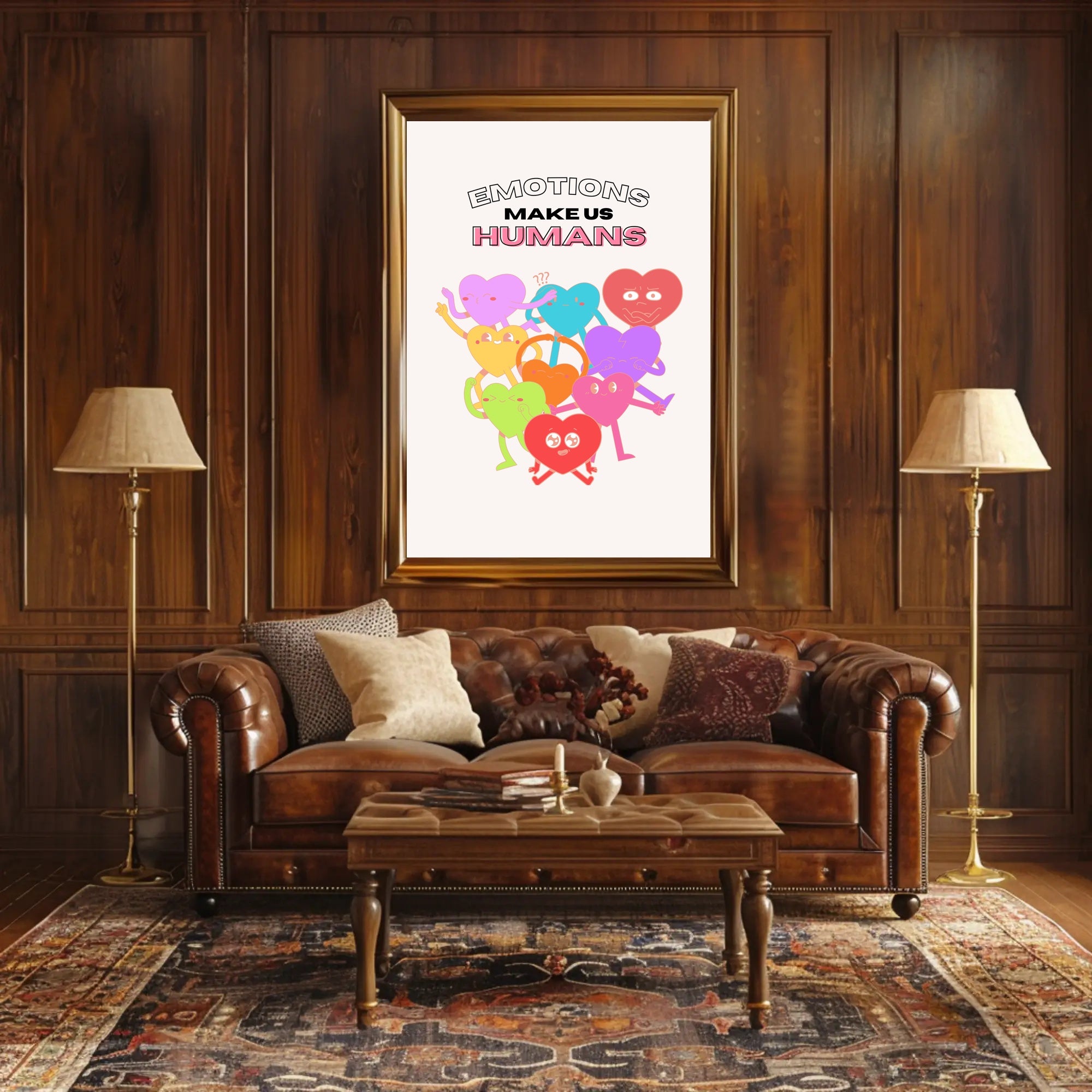 Emotions Make Us Humans Motivational or Quote Poster PosterGoat