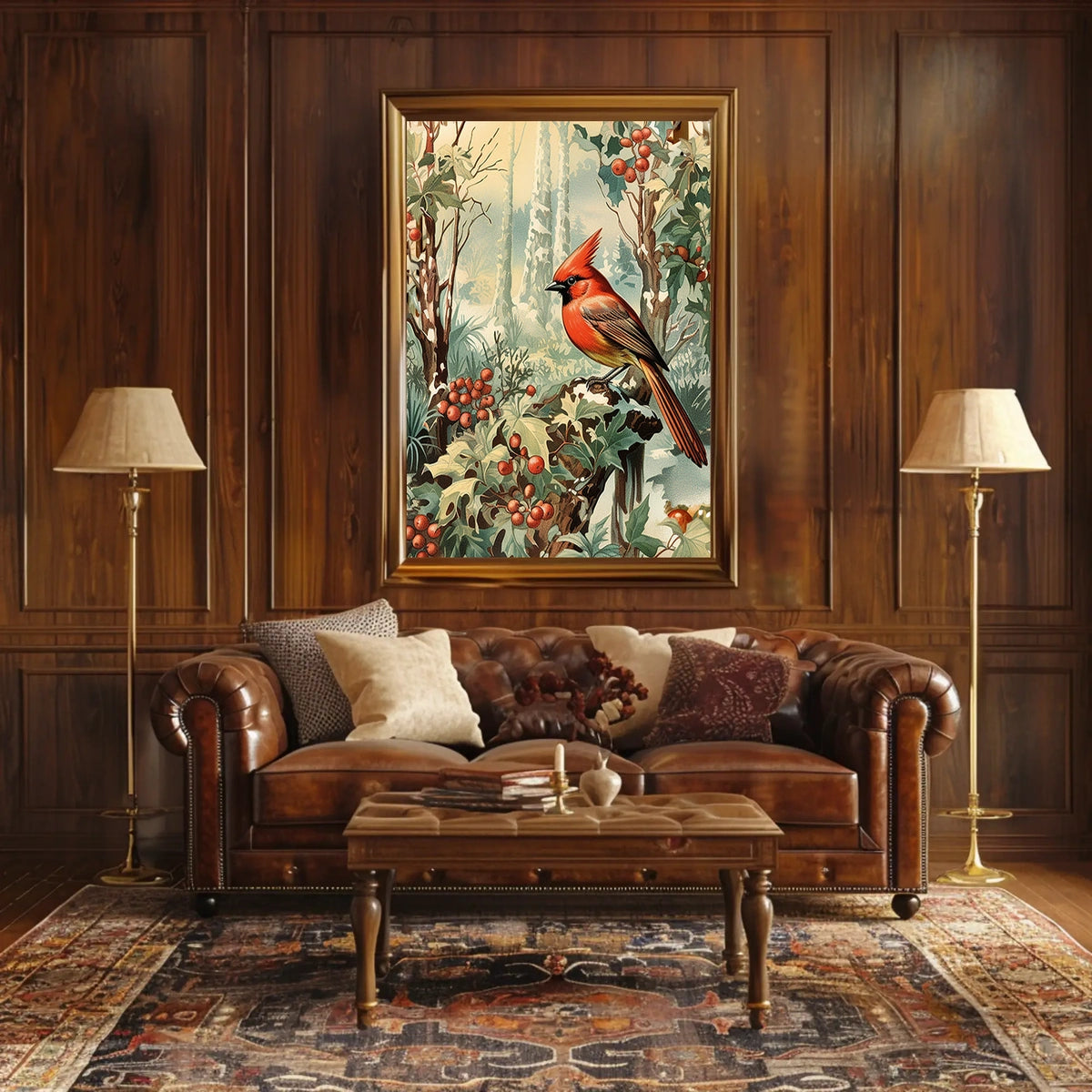Cardinal In Winter Wonderland Poster
