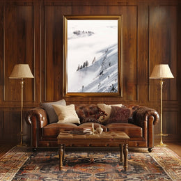 Serene Winter Landscape Alps National Park Poster