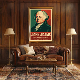 John Adams Second President Patriotism Typography Poster