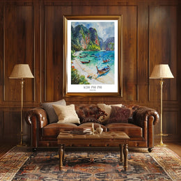 Koh Phi Phi Watercolor Travel Poster PosterGoat