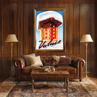 Valais Winter Chalet Art Print Cultural or Heritage Poster PosterGoat
