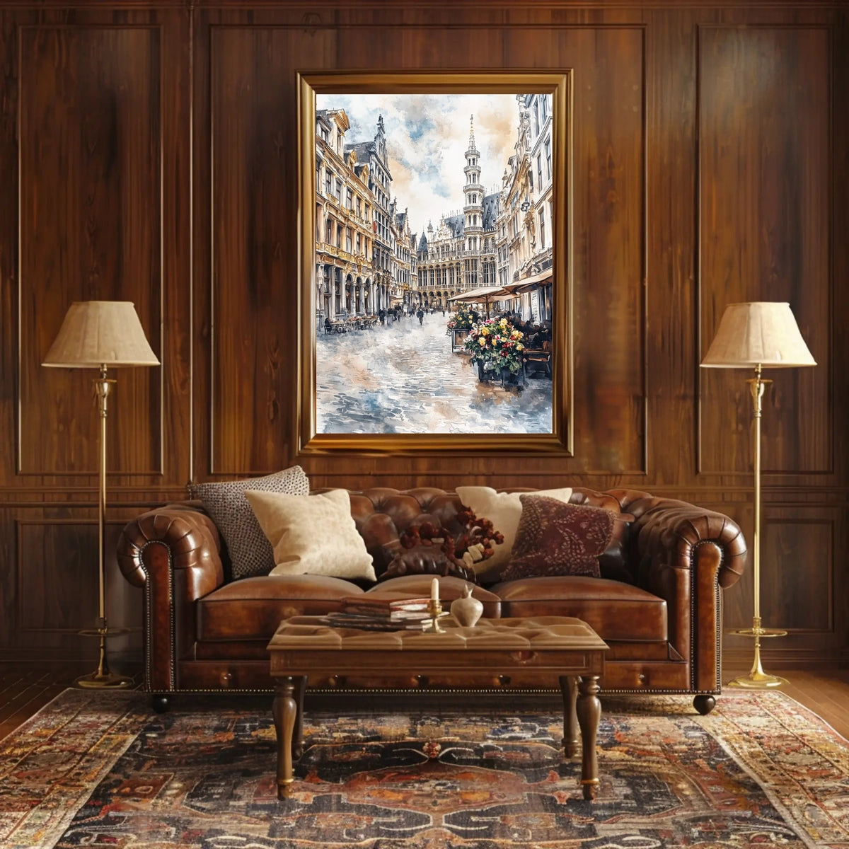 Belgium Brussels Grand Place Street View Poster