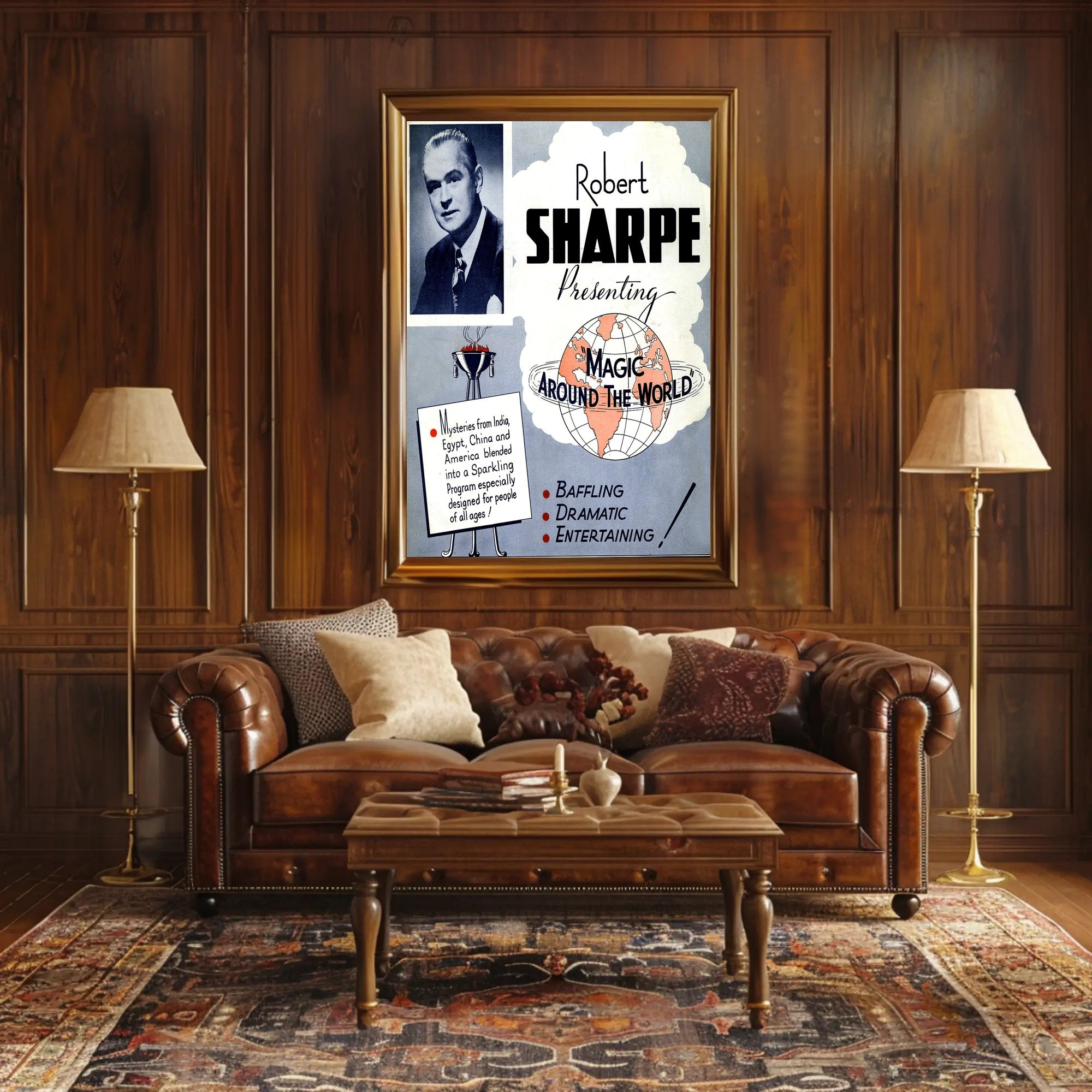 Magic Show Vintage Poster Featuring Robert Sharpe Cultural or Heritage Poster