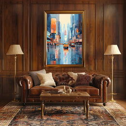 Cityscape Reflections Poster PosterGoat