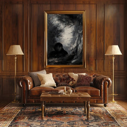 Dark Shadowy Figure Abstract Art Poster PosterGoat