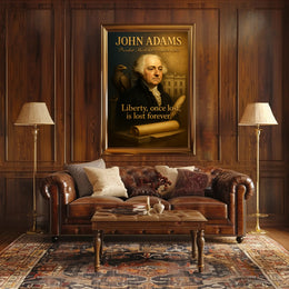 John Adams Vintage Patriotic Historical or Presidential Poster PosterGoat