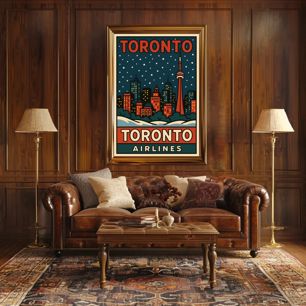 Toronto Skyline Travel Poster