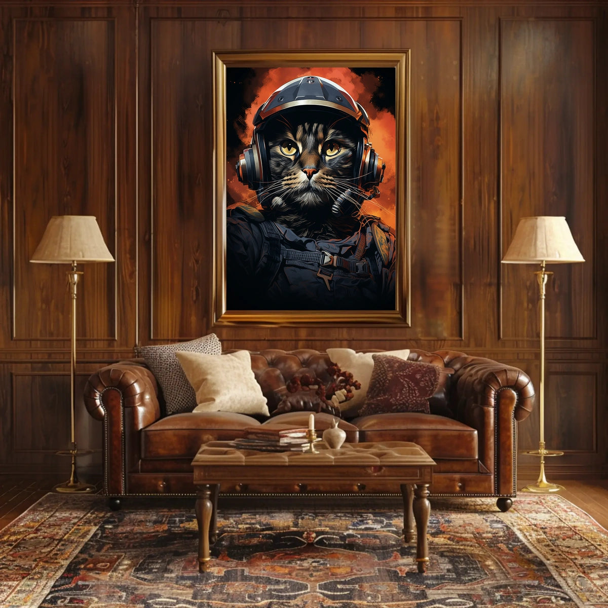 Cat Astronaut Adventure Poster: Bold and Futuristic