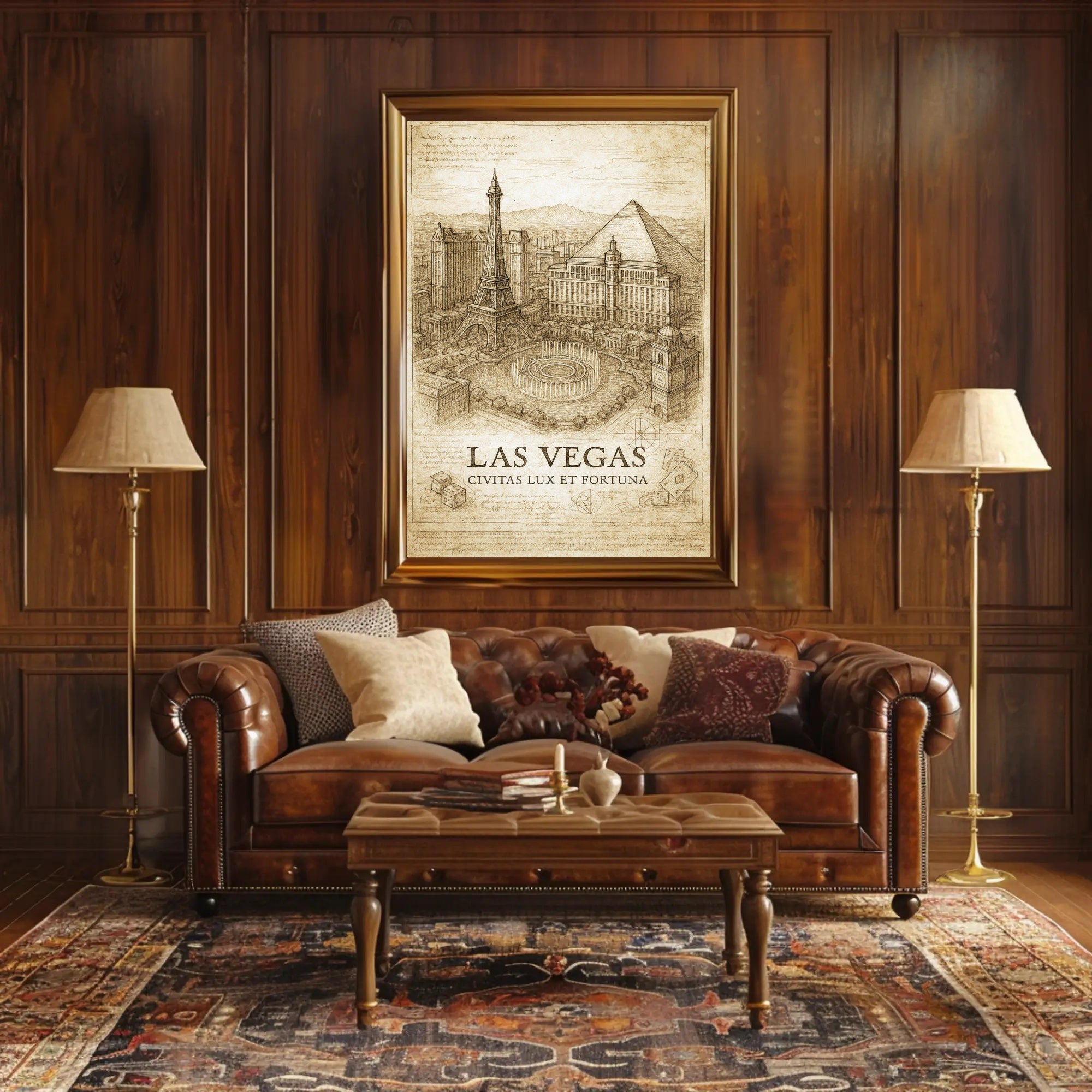 Las Vegas Civitas Lux et Fortuna Poster PosterGoat