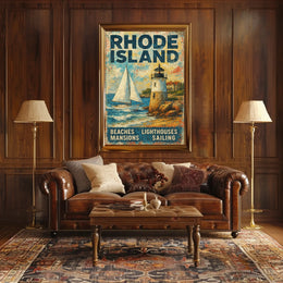 Rhode Island Coastal Charm Poster
