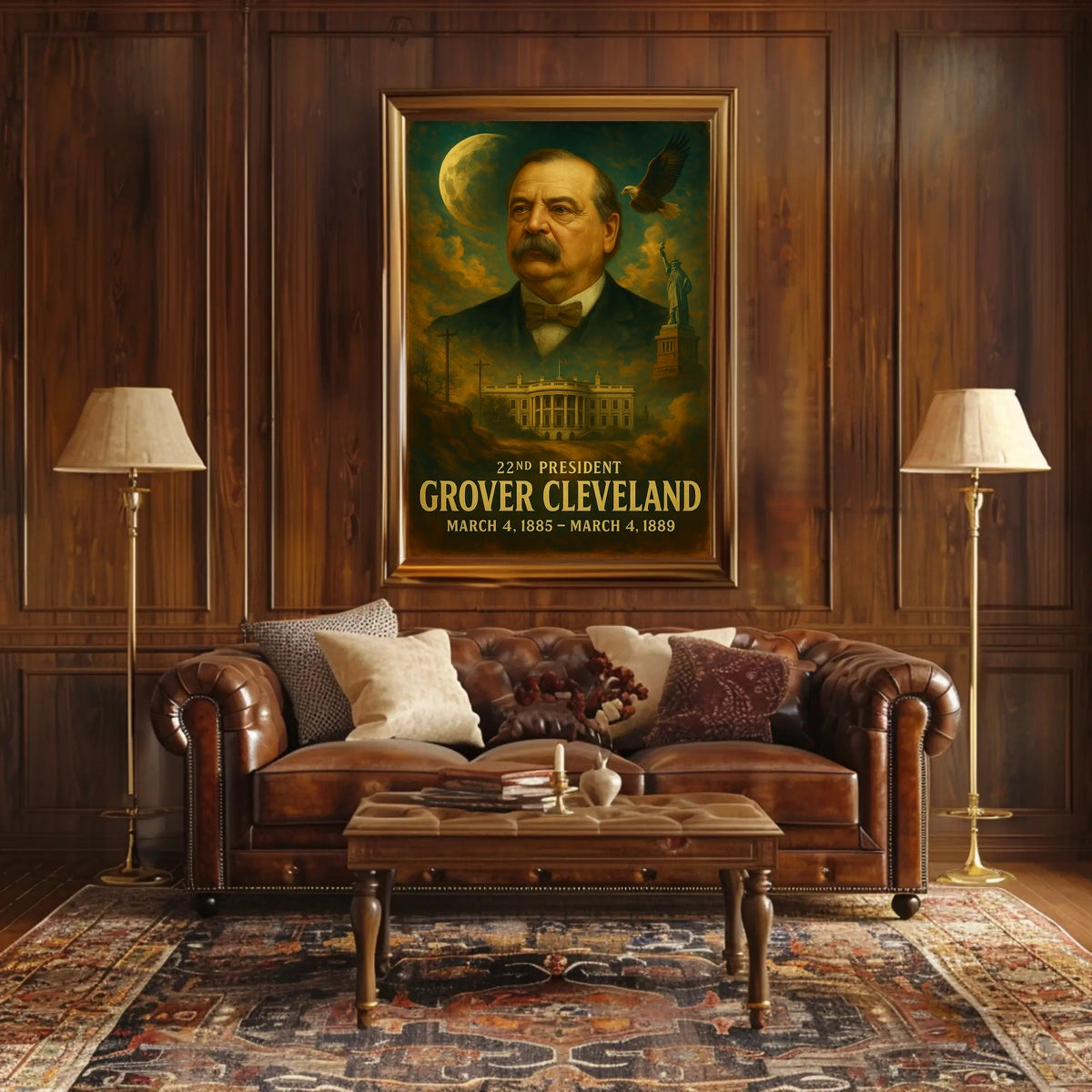 Grover Cleveland 22nd President Neoclassical Realism Poster