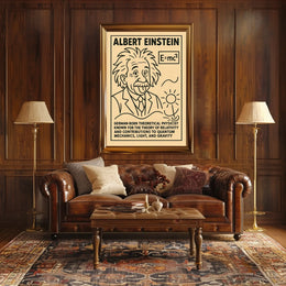 Albert Einstein Theoretical Physicist Portrait Poster