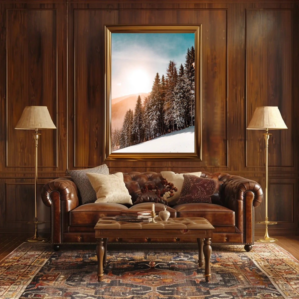 Serene Winter Landscape Print - National Park Poster