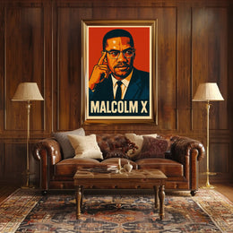 Malcolm X Portrait Poster