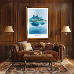 Serene Mauritius Coastal Landscape — Travel Poster PosterGoat