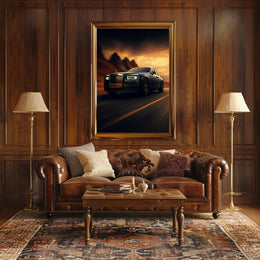 Luxurious Ride at Sunset Poster PosterGoat