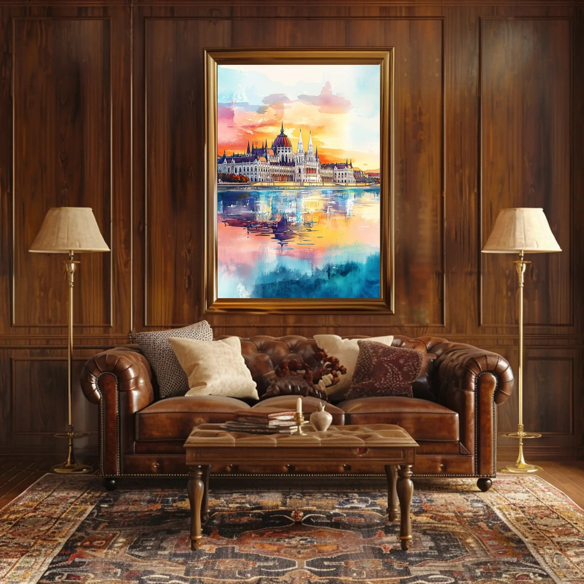 Hungary Budapest Parliament Building River View Poster