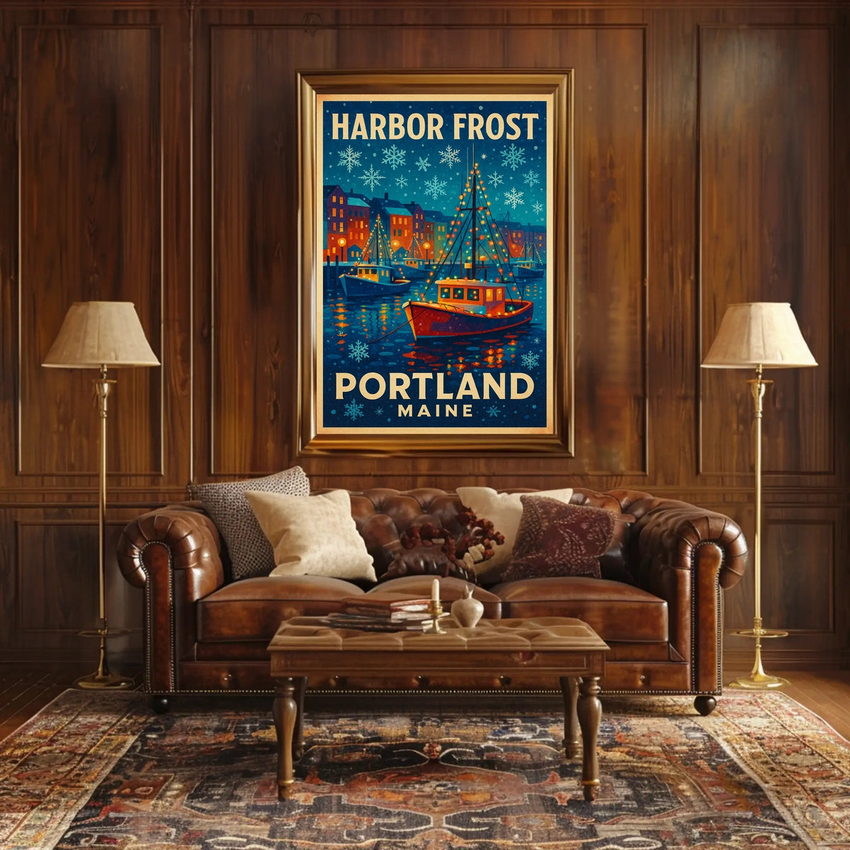 Harbor Frost In Portland, Maine Poster