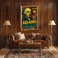 John Adams 2nd President of the United States Graffiti Pop Art Poster