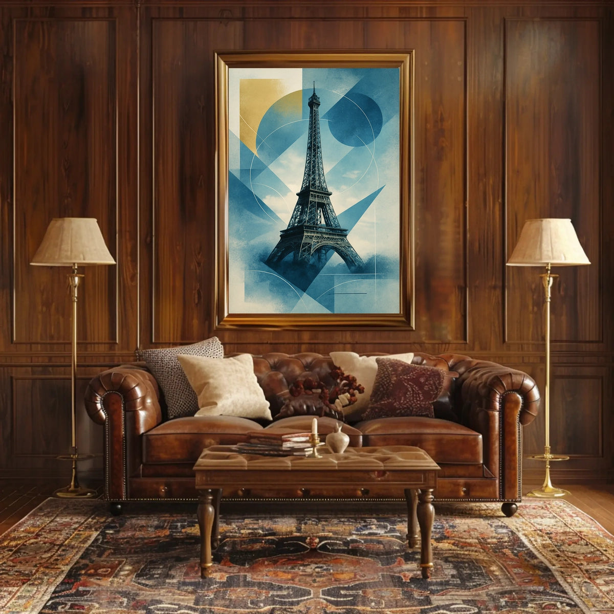 Eiffel Tower Geometric Elegance Poster