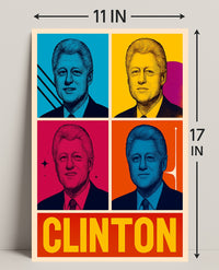 Clinton Pop Art Tribute Wall Art Print PosterGoat