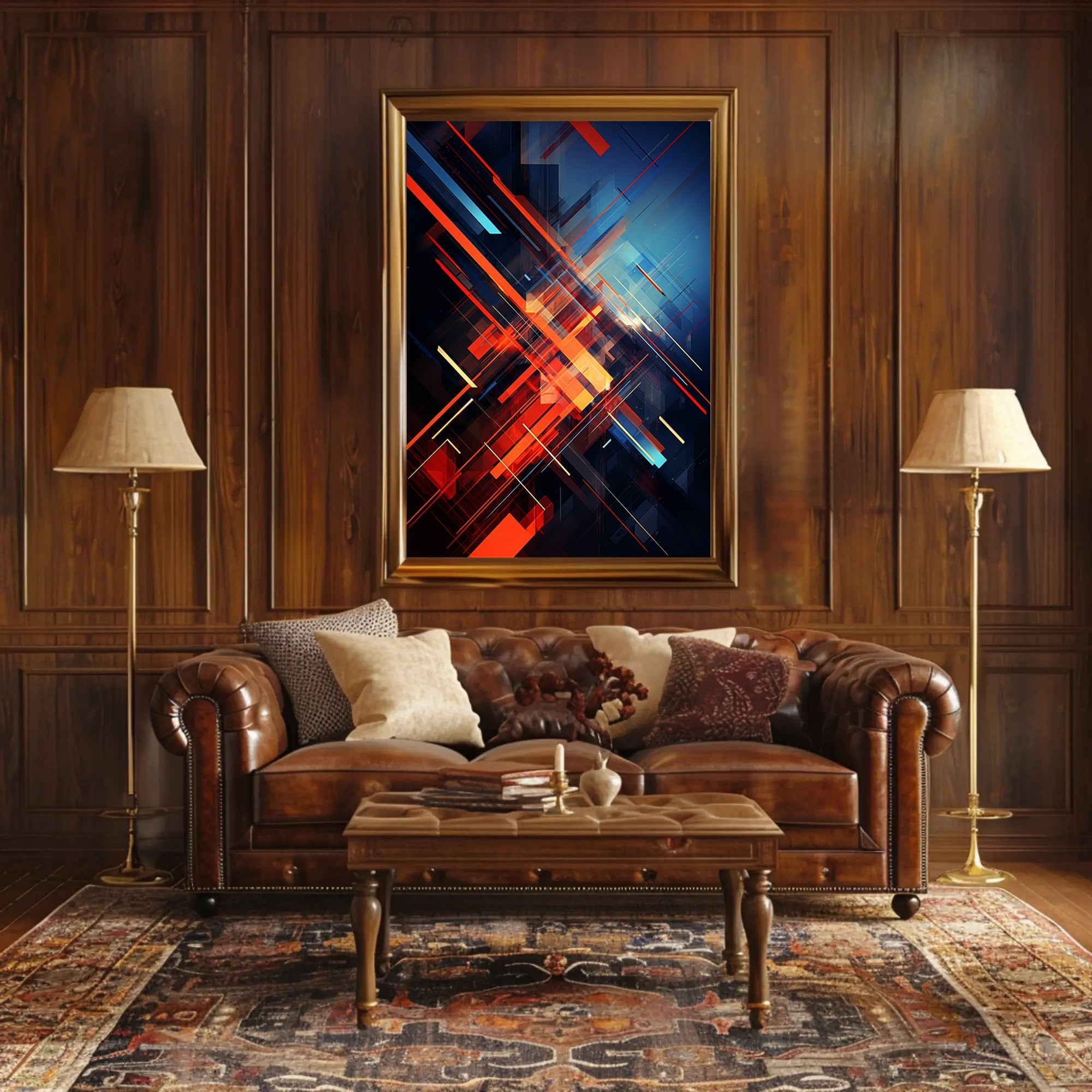 Dynamic Abstract Composition Abstract Poster PosterGoat