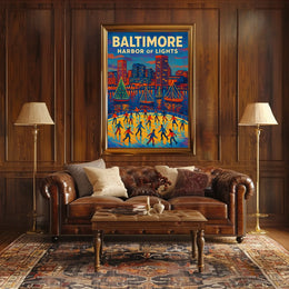 Baltimore Harbor Of Lights Poster