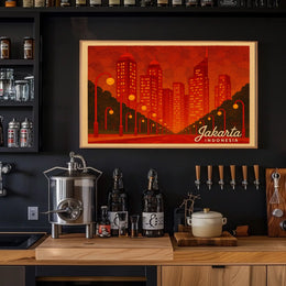 Jakarta, Indonesia Cityscape Poster