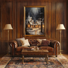 Winter Wonderland Cottage Poster
