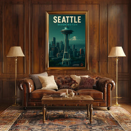 Seattle Skyline Poster PosterGoat